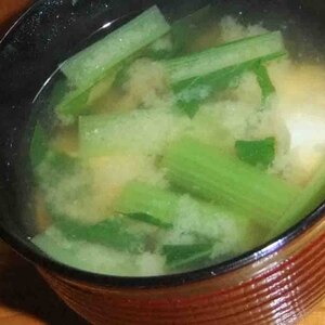 柚子豆腐と小松菜のお味噌汁